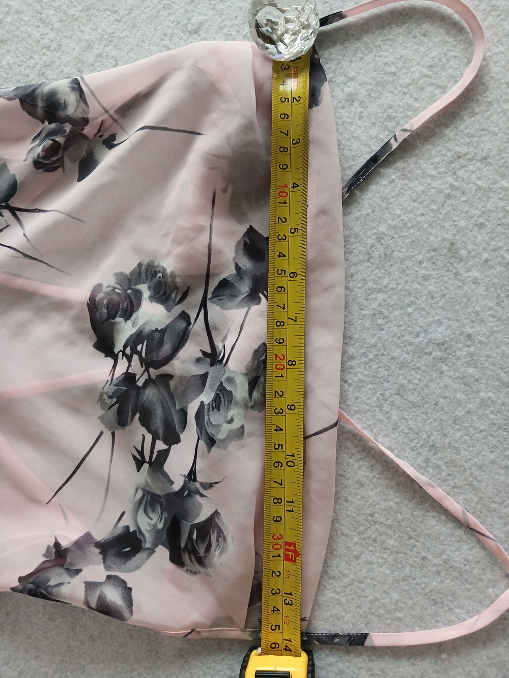 Vintage Y2K La SENZA Pink Floral Slip with Black and Grey Feminine Rose - Picture 9 of 15